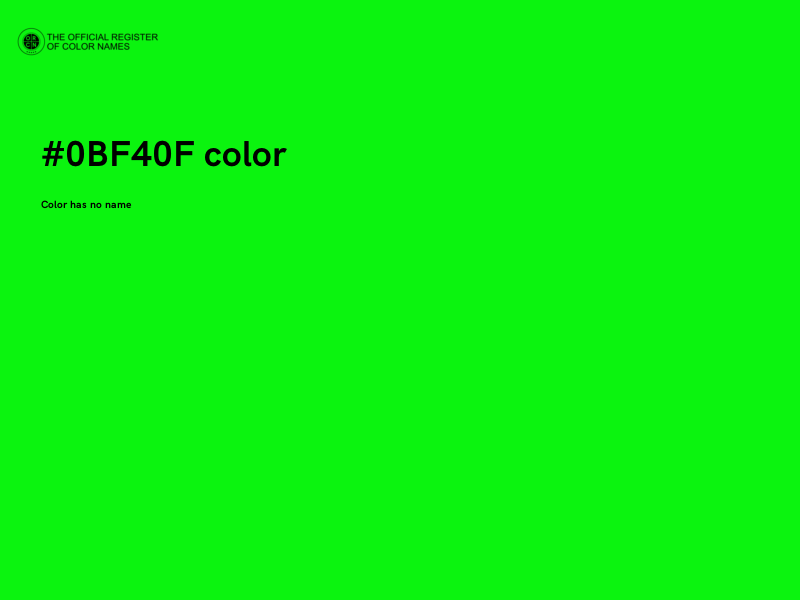 #0BF40F color image
