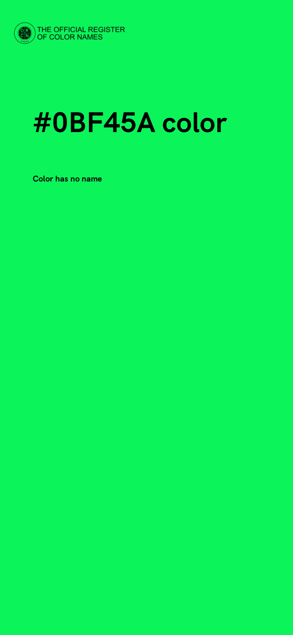 #0BF45A color image