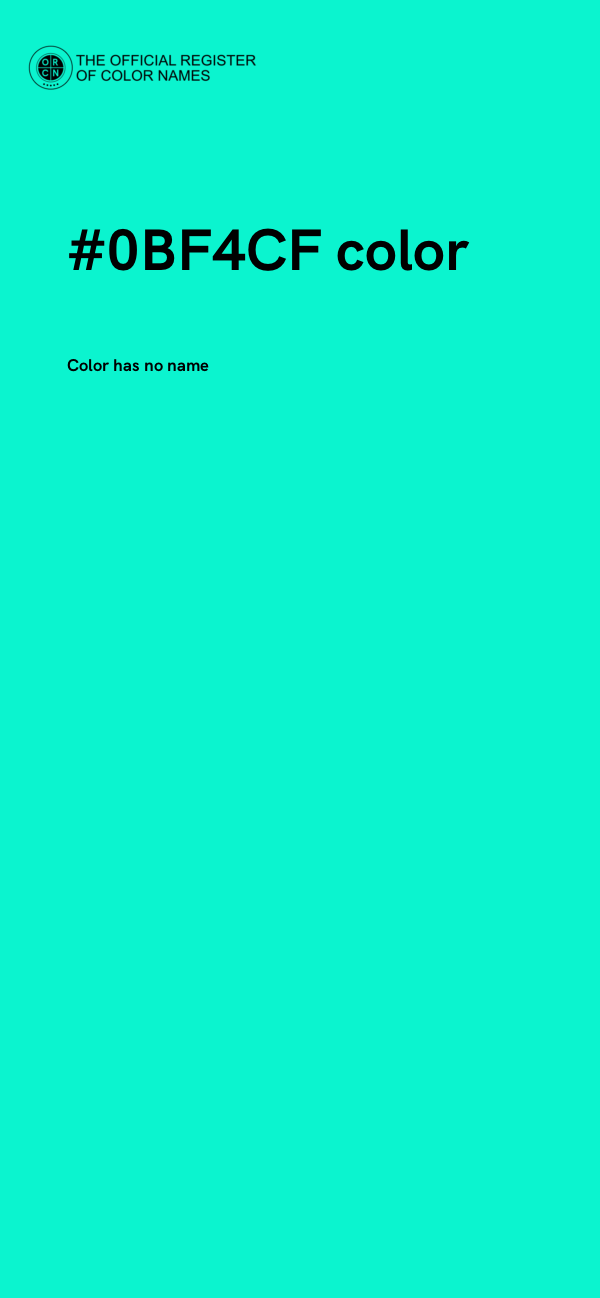 #0BF4CF color image