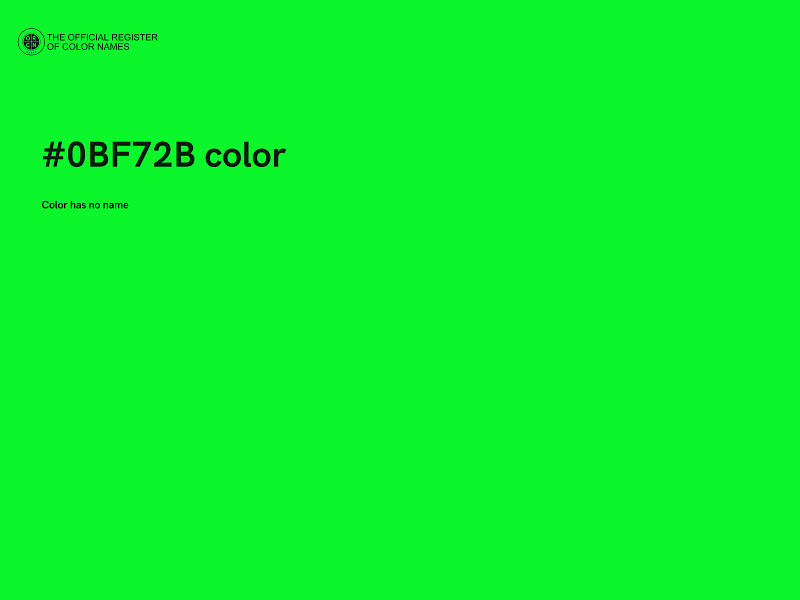 #0BF72B color image