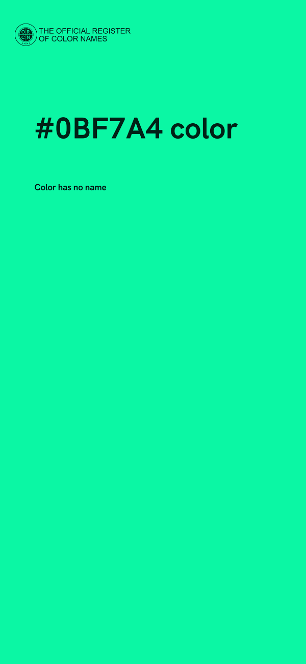 #0BF7A4 color image