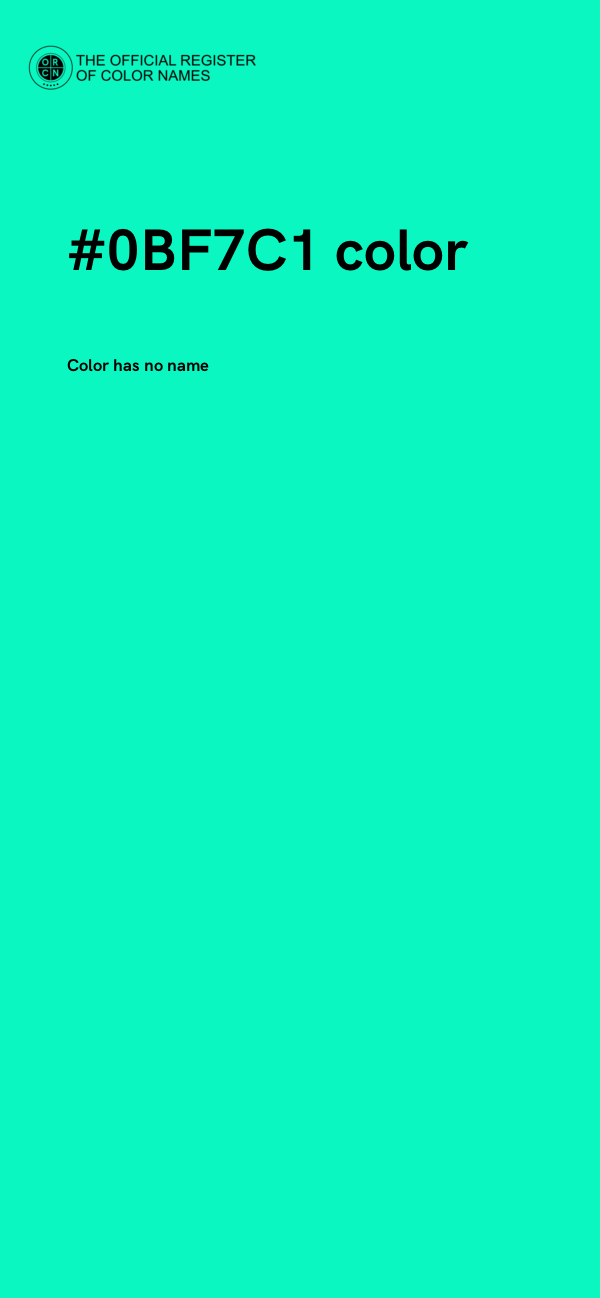 #0BF7C1 color image