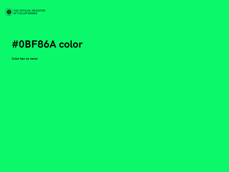 #0BF86A color image