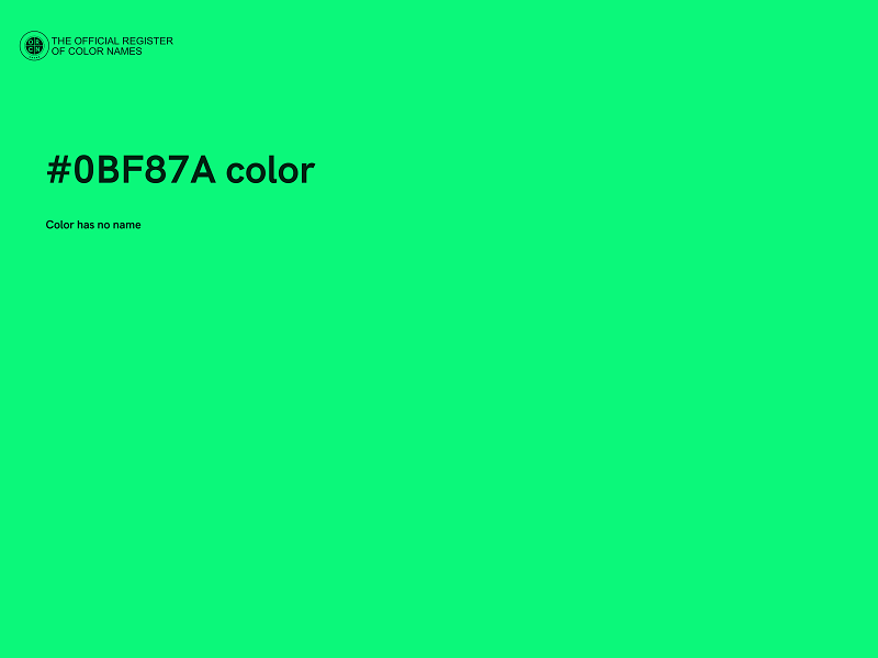 #0BF87A color image