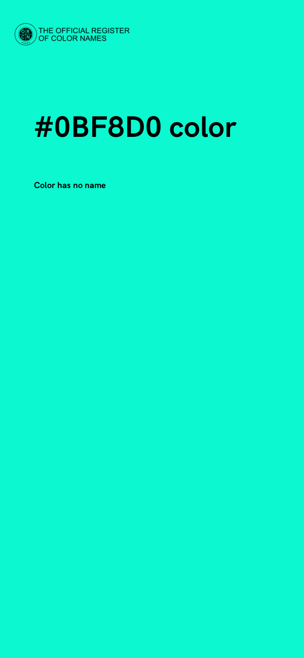 #0BF8D0 color image