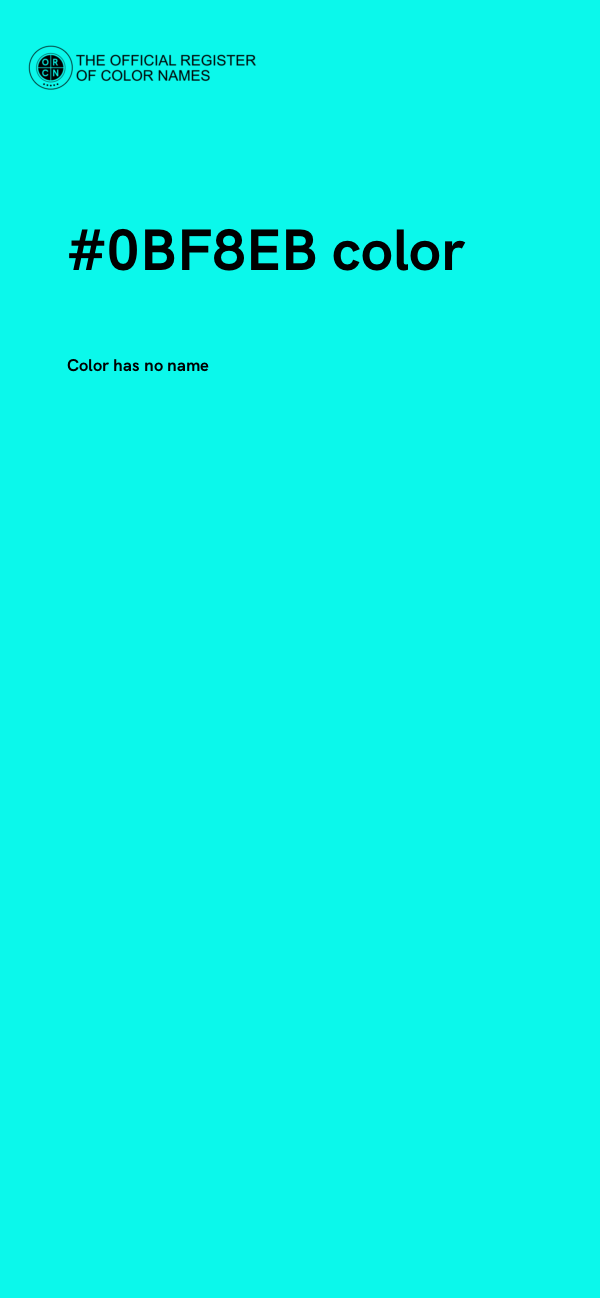 #0BF8EB color image