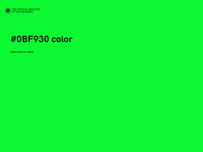 #0BF930 color image