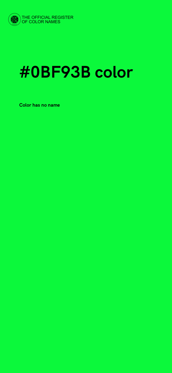 #0BF93B color image