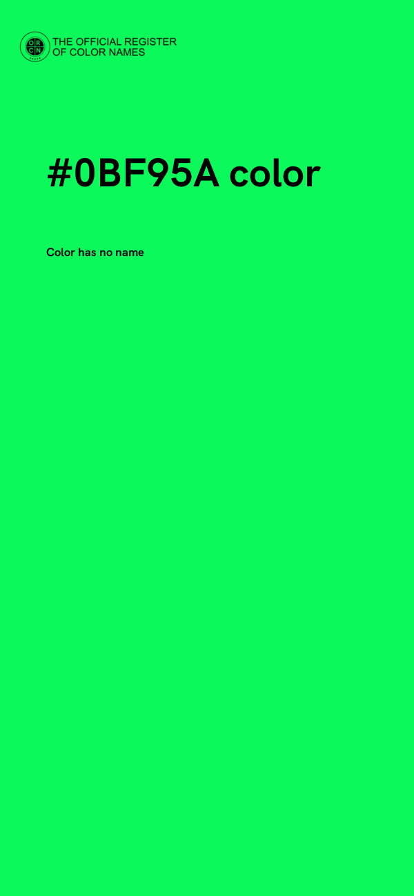 #0BF95A color image