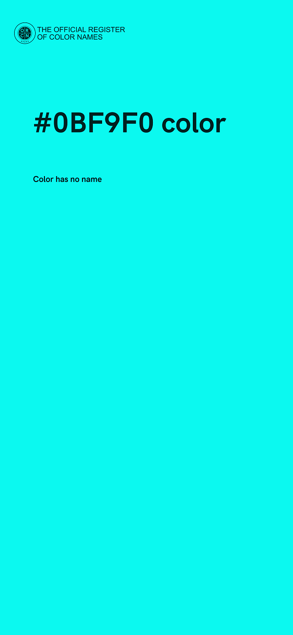 #0BF9F0 color image