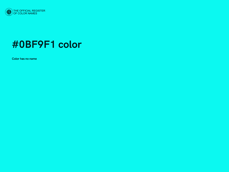 #0BF9F1 color image