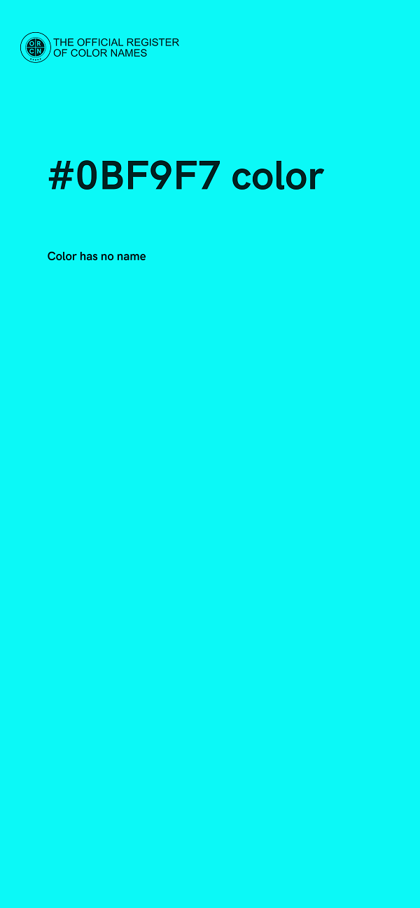 #0BF9F7 color image