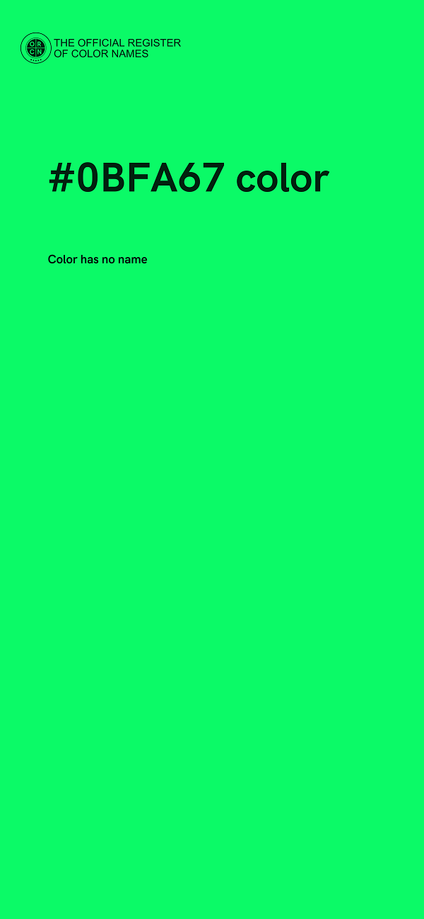 #0BFA67 color image
