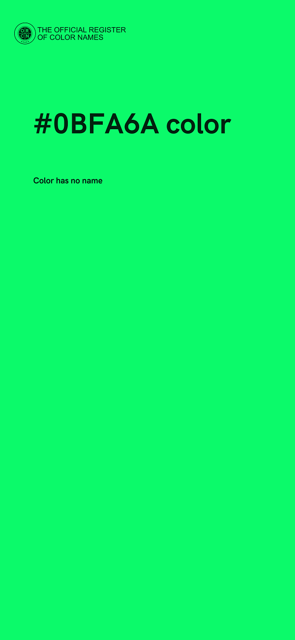 #0BFA6A color image