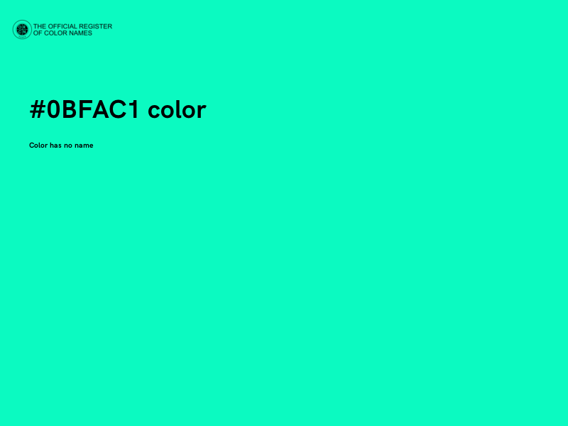 #0BFAC1 color image