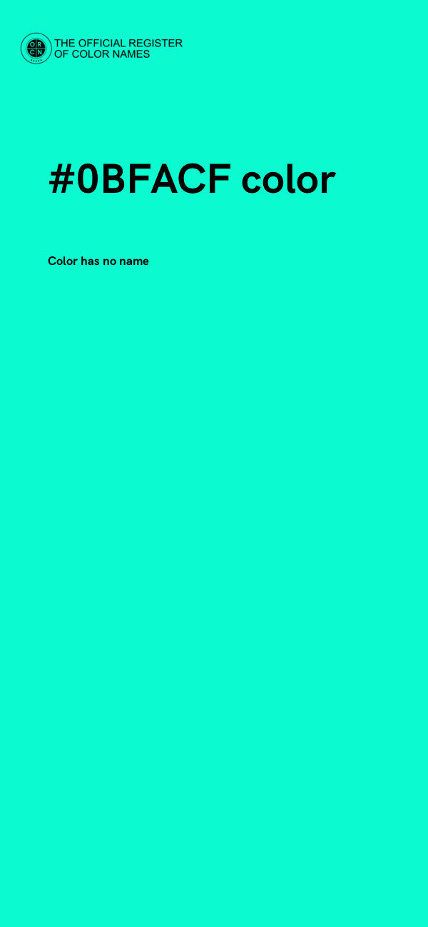 #0BFACF color image