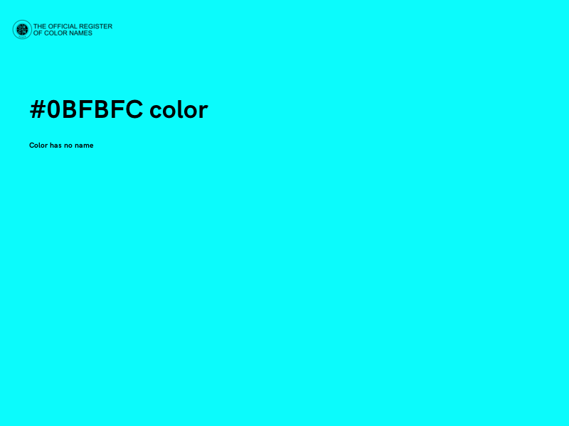 #0BFBFC color image