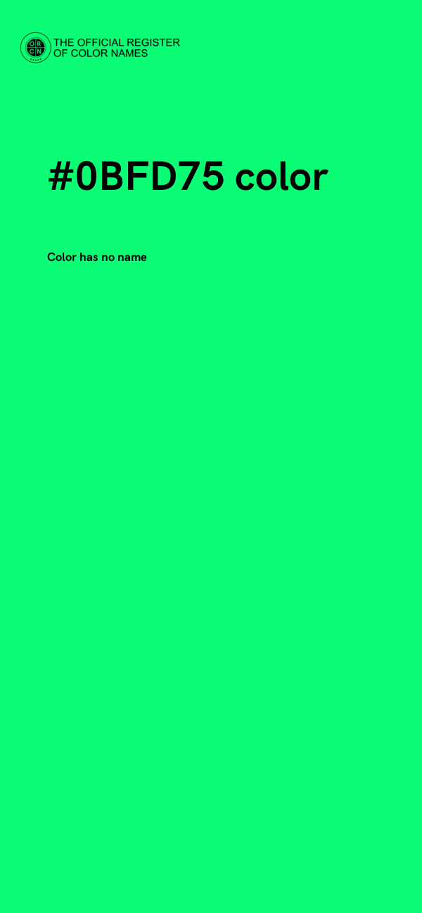 #0BFD75 color image