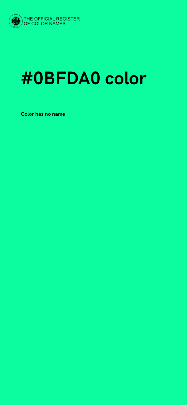 #0BFDA0 color image