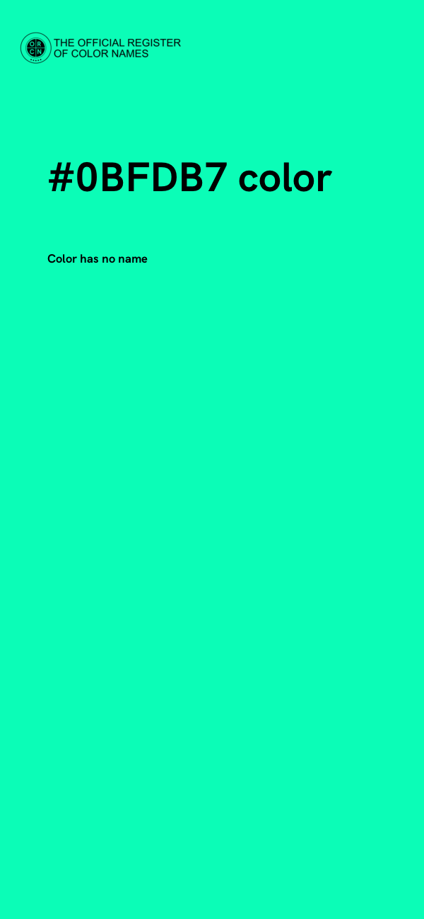 #0BFDB7 color image