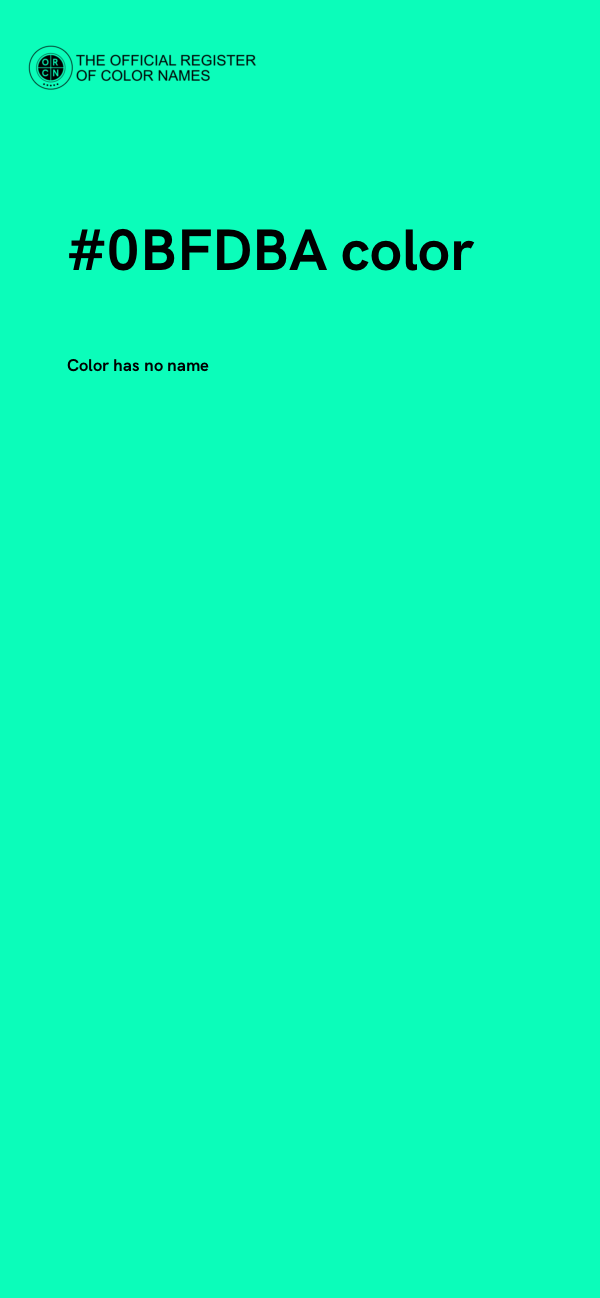 #0BFDBA color image