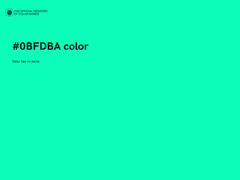 #0BFDBA color image