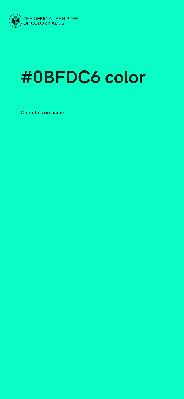 #0BFDC6 color image