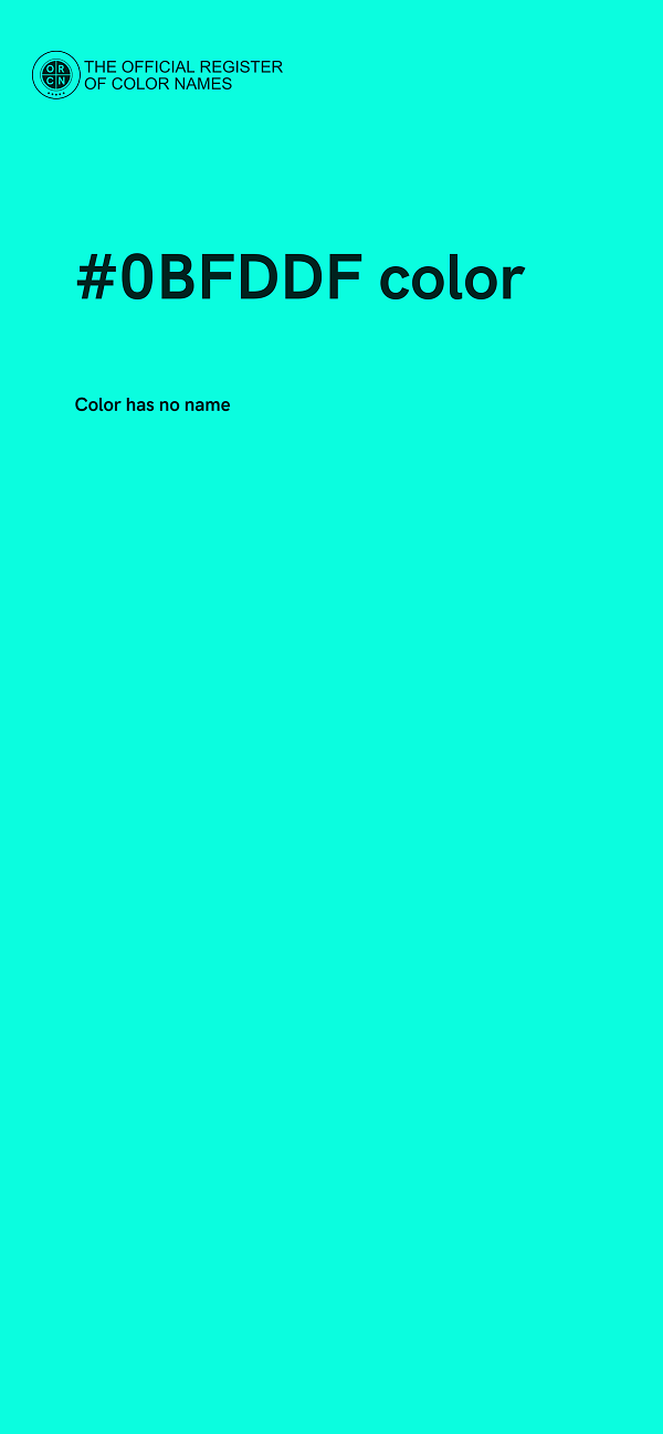 #0BFDDF color image