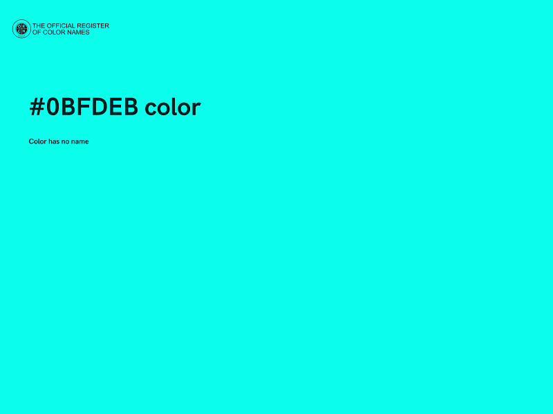 #0BFDEB color image