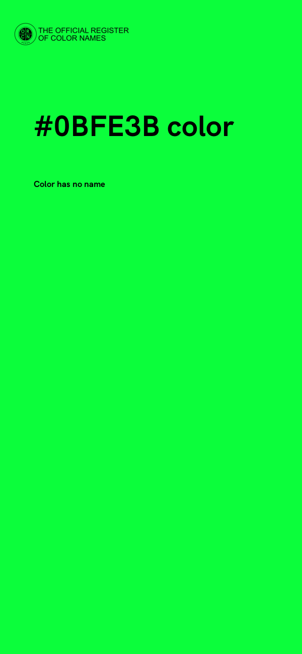 #0BFE3B color image