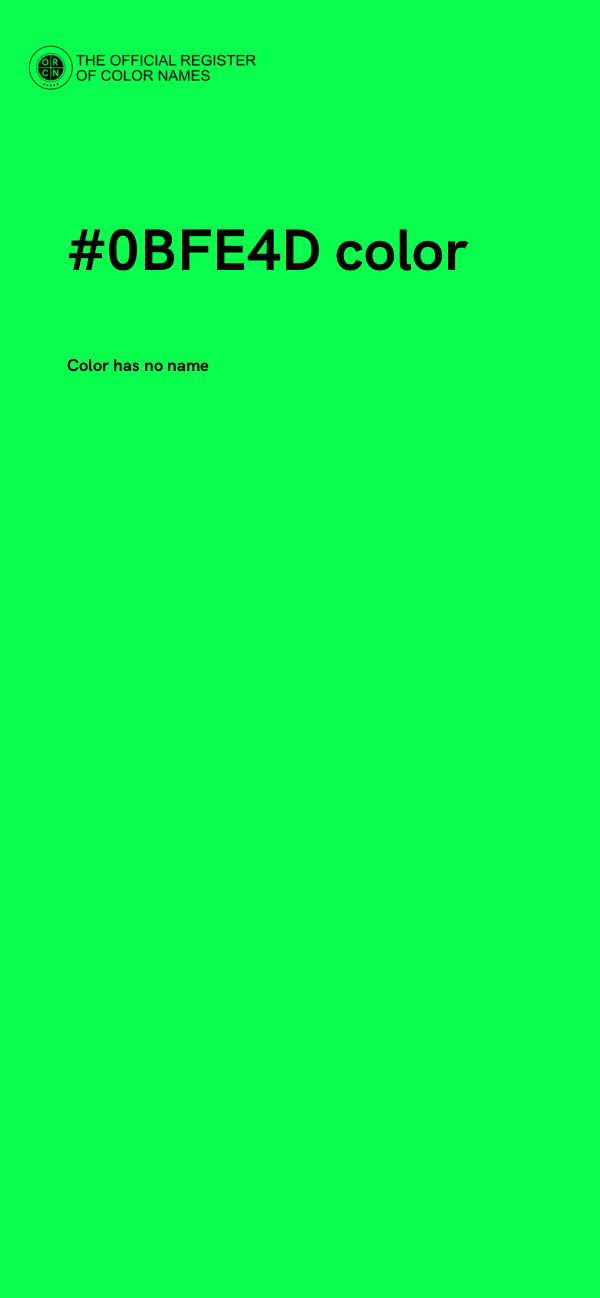 #0BFE4D color image