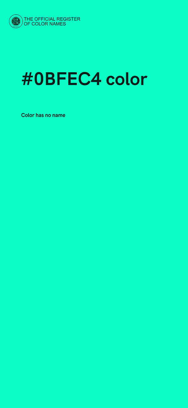 #0BFEC4 color image