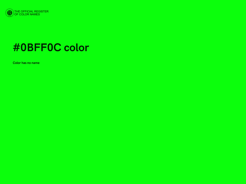 #0BFF0C color image