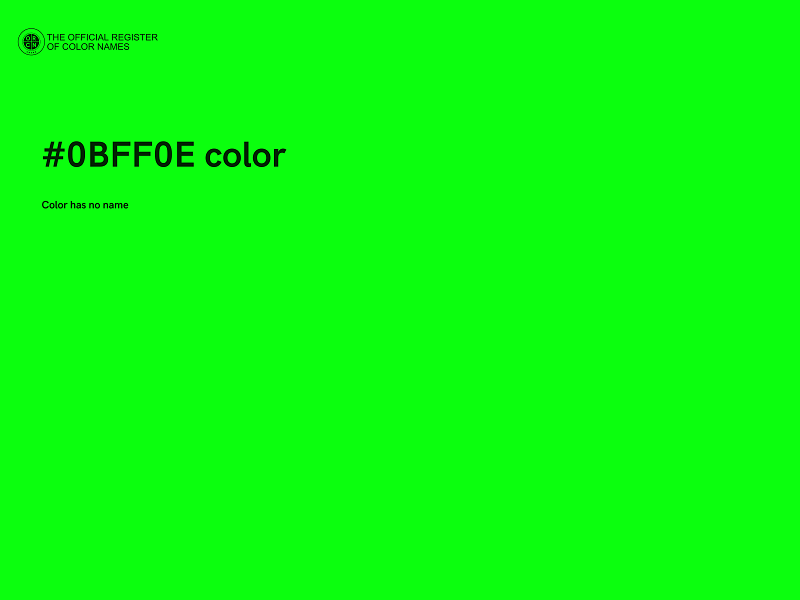 #0BFF0E color image