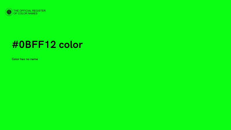 #0BFF12 color image