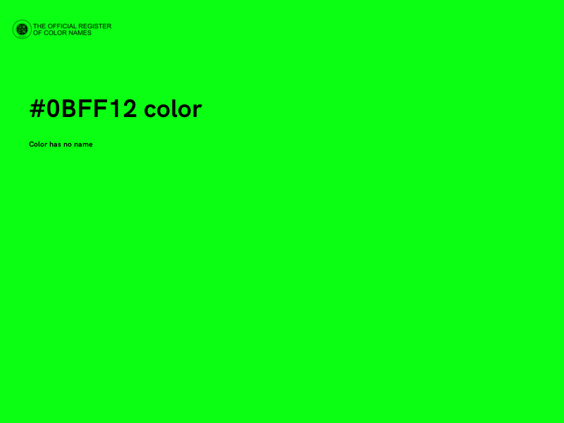 #0BFF12 color image