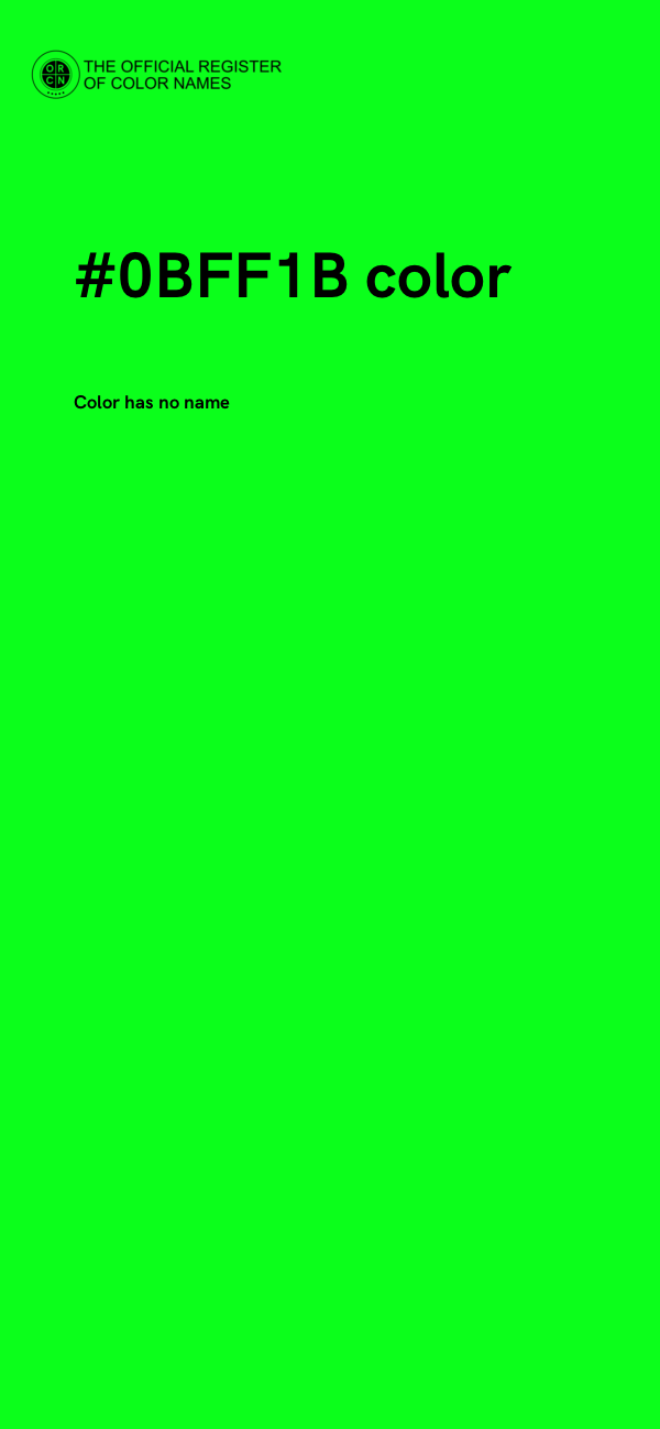 #0BFF1B color image