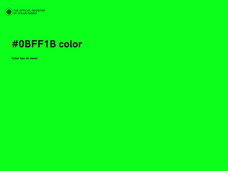 #0BFF1B color image