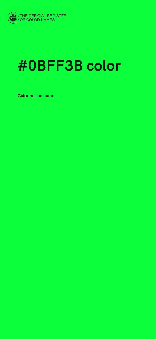 #0BFF3B color image