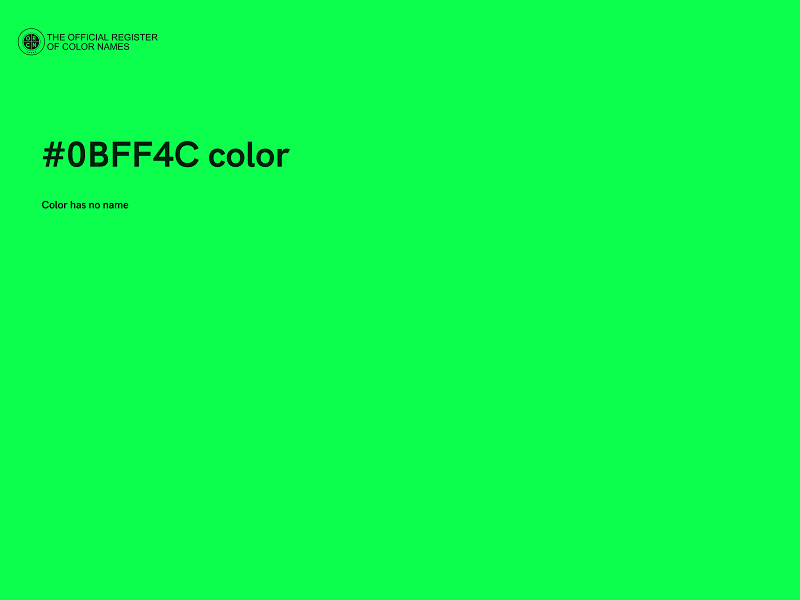 #0BFF4C color image