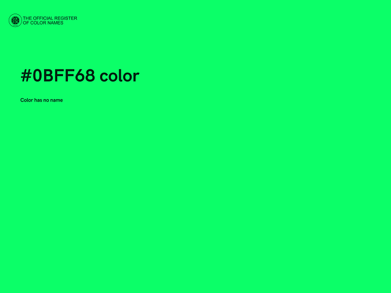 #0BFF68 color image