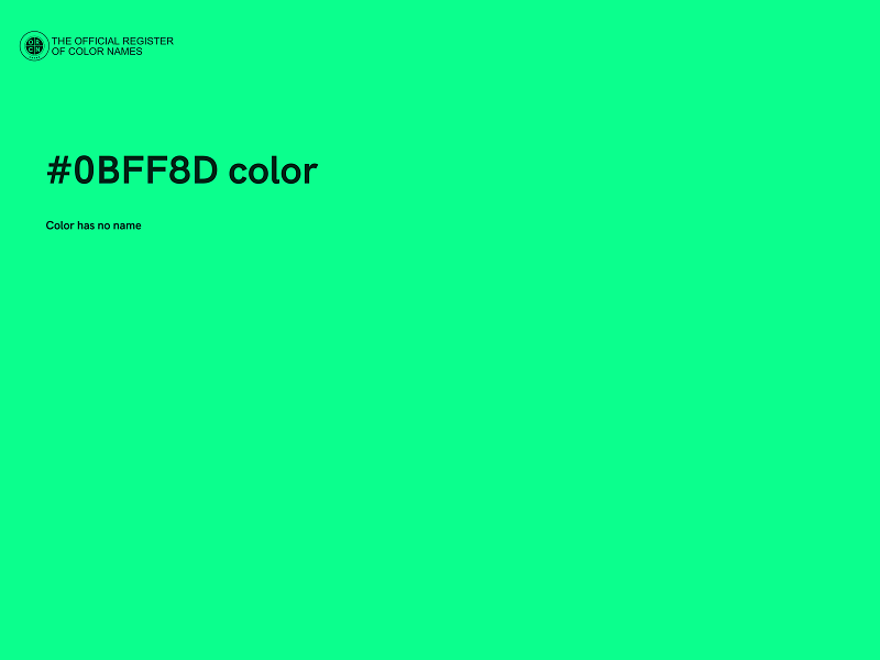 #0BFF8D color image