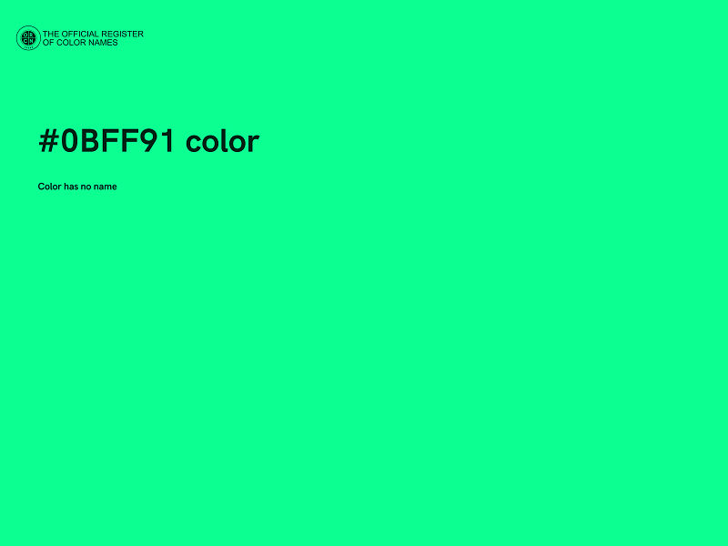 #0BFF91 color image