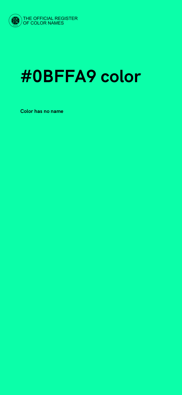 #0BFFA9 color image