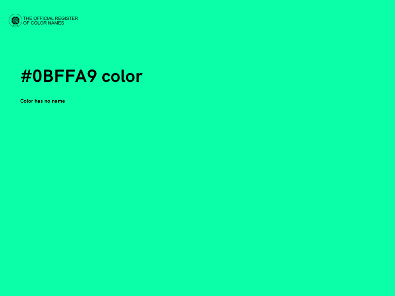 #0BFFA9 color image