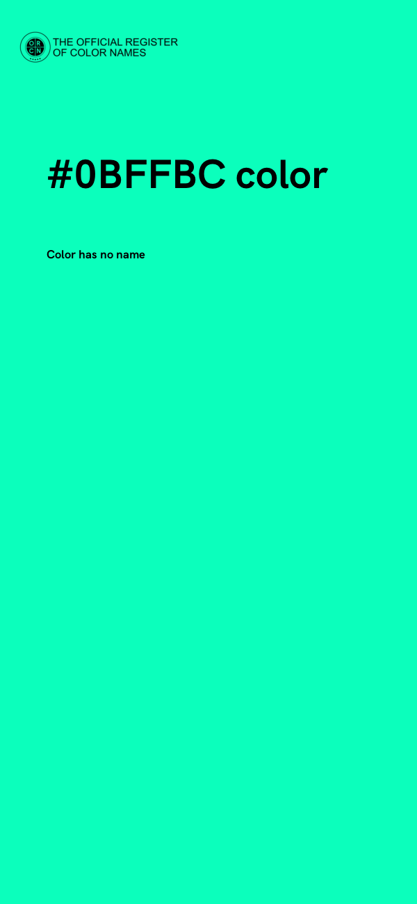 #0BFFBC color image