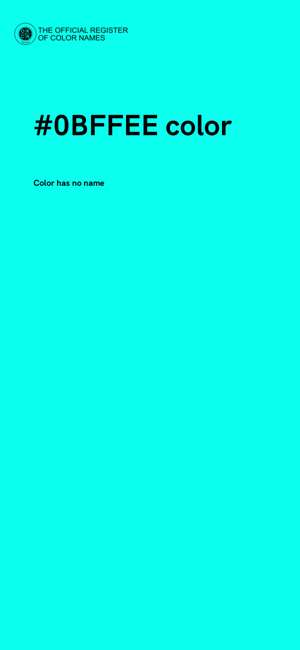 #0BFFEE color image