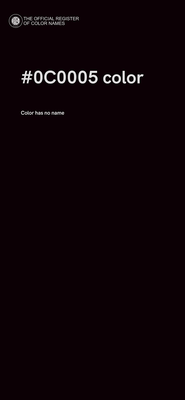 #0C0005 color image