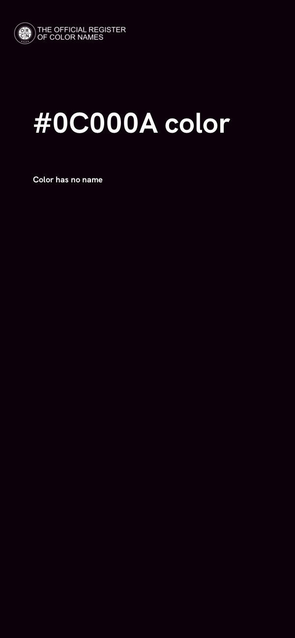 #0C000A color image