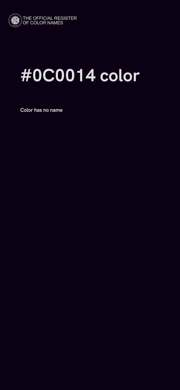 #0C0014 color image